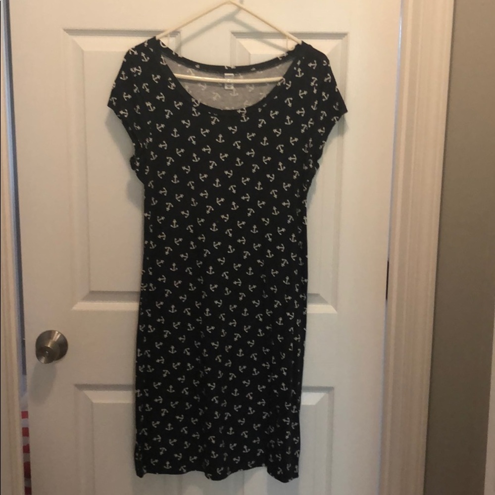 Anchor print t-shirt dress